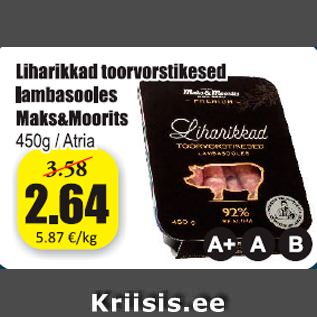 Allahindlus - Liharikkad toorvorstikesed lambasooles Maks & Moorits