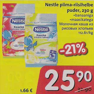 Allahindlus - Nestle piima-riisihelbe puder