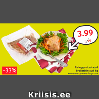 Скидка - Копченые куриные бедрышки