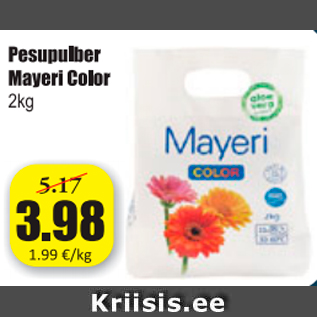 Allahindlus - Pesupulber Maueri Color 2 kg