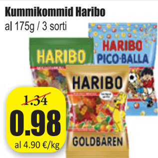 Allahindlus - kummikommid Haribo