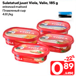 Allahindlus - Sulatatud juust Viola, Valio, 185 g