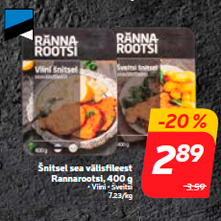 Allahindlus - Šnitsel sea välisfileest Rannarootsi, 400 g