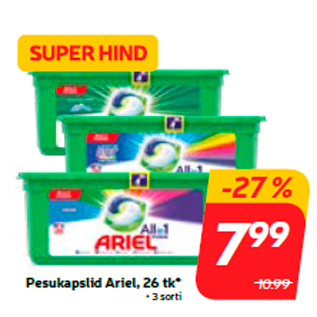 Allahindlus - Pesukapslid Ariel, 26 tk*