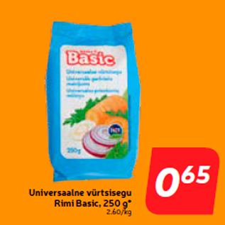 Allahindlus - Universaalne vürtsisegu Rimi Basic, 250 g*