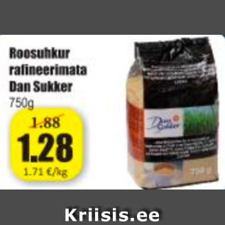 Allahindlus - Roosuhkur rafineerimata Dan Sukker 750 g