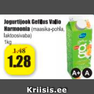 Скидка - Йогуртовый напиток Gefilus Valio Harmoonia