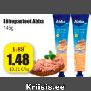 Allahindlus - Lõhepasteet Abba 145 g