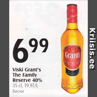 Allahindlus - Viski Grant´s The Family Reserve