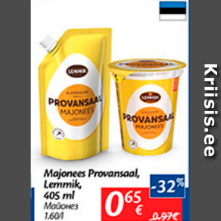 Allahindlus - Majonees Provansaal, Lemmik, 405 g