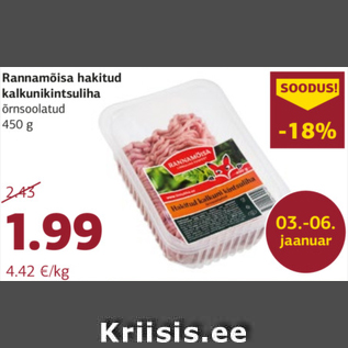 Allahindlus - Rannamõisa hakitud kalkunikintsuliha