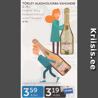 Allahindlus - TÖRLEV ALKOHOLIVABA VAHUVEIN 0,75 L