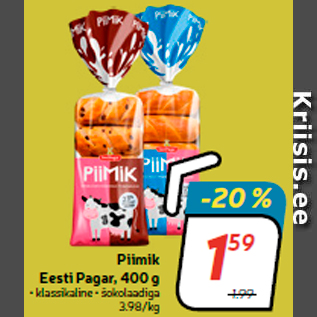 Allahindlus - Piimik Eesti Pagar, 400 g