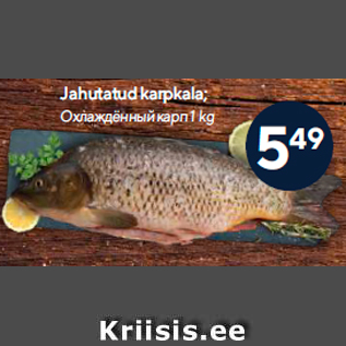 Allahindlus - Jahutatud karpkala; 1 kg