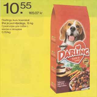 Allahindlus - Darlingu kuiv koeratoit liha ja juurviljadega