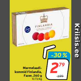 Allahindlus - Marmelaadikommid Finlandia, Fazer, 260 g