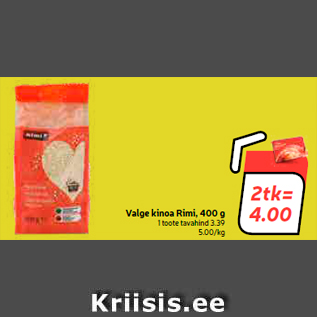 Allahindlus - Valge kinoa Rimi, 400 g