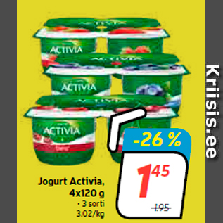 Скидка - Йогурт Activia, 4x120 г