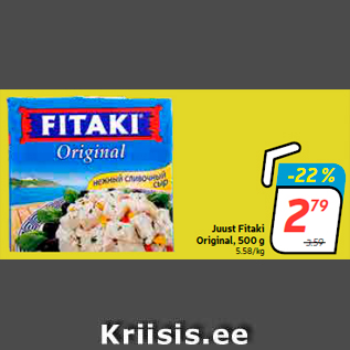 Allahindlus - Juust Fitaki Original, 500 g