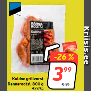 Allahindlus - Kuldne grillvorst Rannarootsi, 800 g