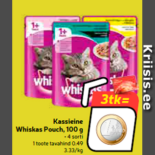 Allahindlus - Kassieine Whiskas Pouch, 100 g