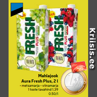 Allahindlus - Mahlajook Aura Fresh Plus, 2 l