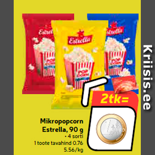 Allahindlus - Mikropopcorn Estrella, 90 g