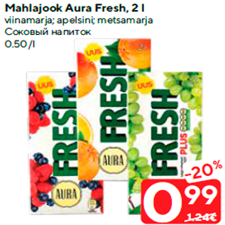 Allahindlus - Mahlajook Aura Fresh, 2 l