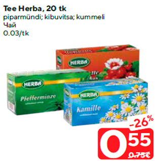 Allahindlus - Tee Herba, 20 tk