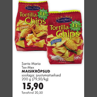 Allahindlus - Santa Marija Tex-Mex Masikrõpsud