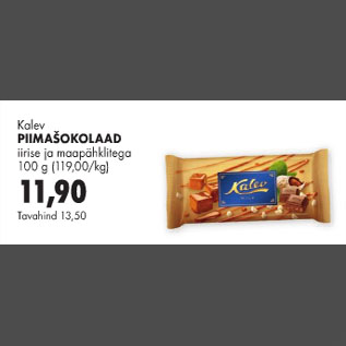 Allahindlus - Kalev Piimašokolaad
