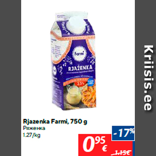 Allahindlus - Rjazenka Farmi, 750 g