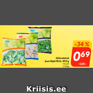 Allahindlus - Külmutatud juurviljad Rimi, 400 g
