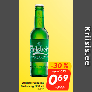 Скидка - Безалкогольное пиво Carlsberg, 330 мл