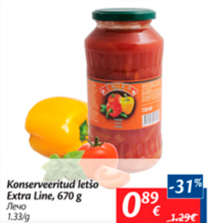 Allahindlus - Konserveeritud letšo Extra Line, 670 g