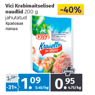 Allahindlus - Vici Krabimaitselised nuudlid 200 g