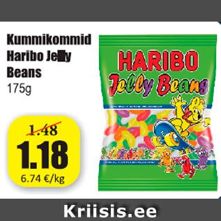 Allahindlus - Kummikommid Haribo Jelly Beans 175 g