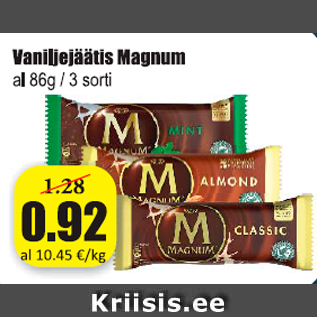 Allahindlus - Vaniljejäätis Magnum