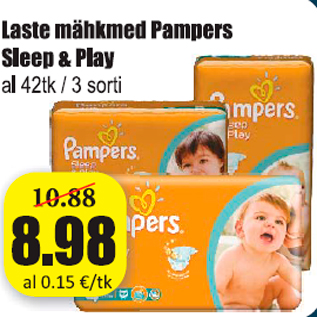 Скидка - Детские подгузники Pampers Sleep & Play