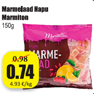 Allahindlus - Marmelaad Hapu Marmiton 150 g