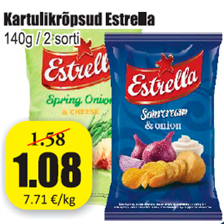 Скидка - Картофельные чипсы Estrella