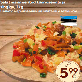 Allahindlus - Salat marineeritud kännuseente ja singiga, 1 kg