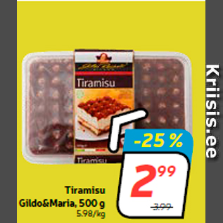 Allahindlus - Tiramisu Gildo&Maria, 500 g