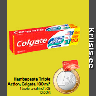 Allahindlus - Hambapasta Triple Action, Colgate, 100 ml*