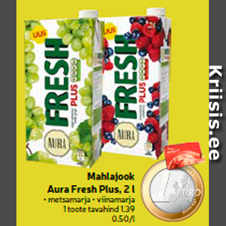 Allahindlus - Mahlajook Aura Fresh Plus, 2 l