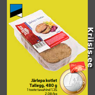 Allahindlus - Järlepa kotlet Tallegg, 480 g