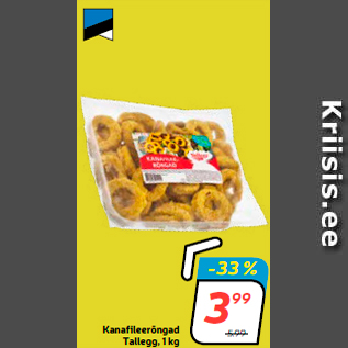 Allahindlus - Kanafileerõngad Tallegg, 1 kg