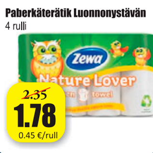 Скидка - Бумажные полотенца Luonnonystävän