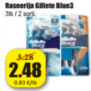 Allahindlus - Raseerija Gillette Blue3