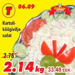 Allahindlus - Kartuli-köögivilja salat